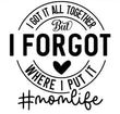 #momlife (T shirt)- Purple